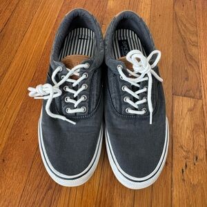 Sperry Men's Dark Gray Canvas Sneakers